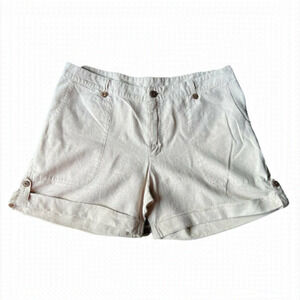 𝅺Patagonia Island Hemp Casual Ivory Organic Cotton Blend Shorts. size 14